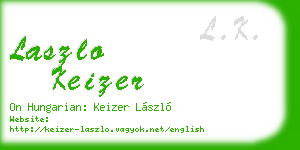 laszlo keizer business card